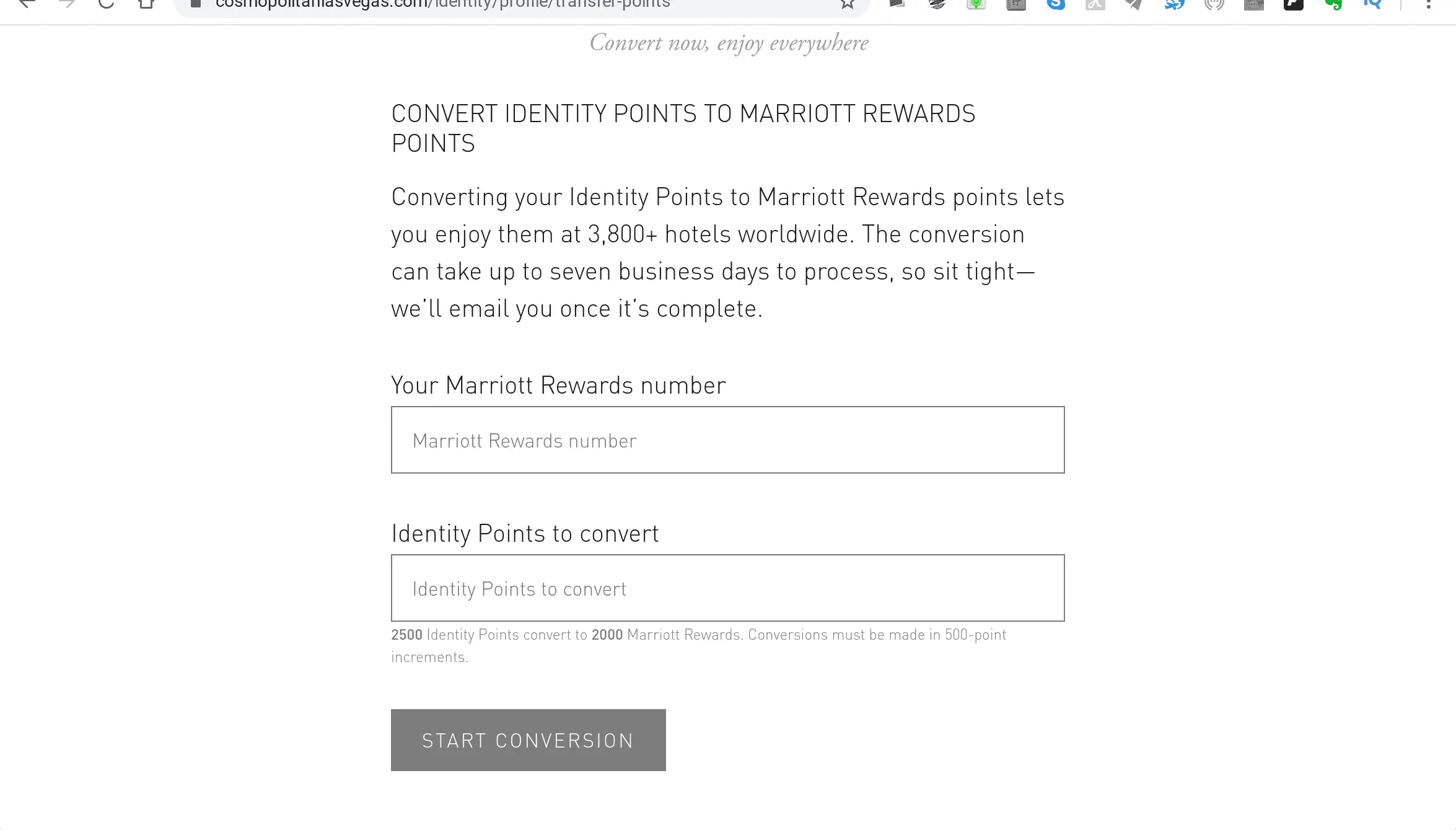 Maximize Marriott Rewards Partnership Vegas Cosmopolitan 