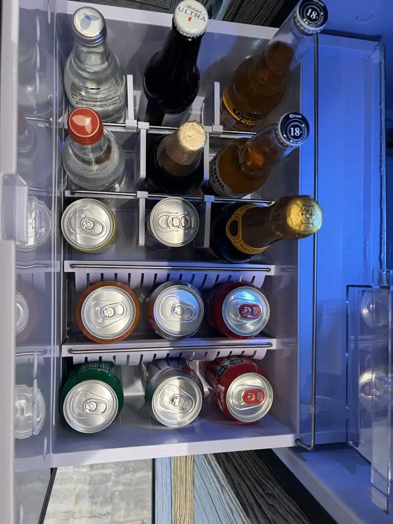 a fridge full of drinks