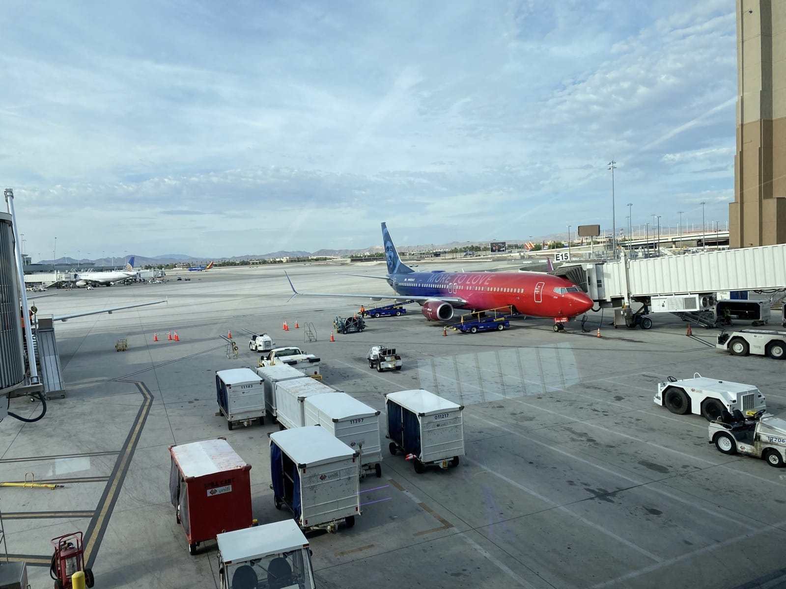 a plane parked at an airport