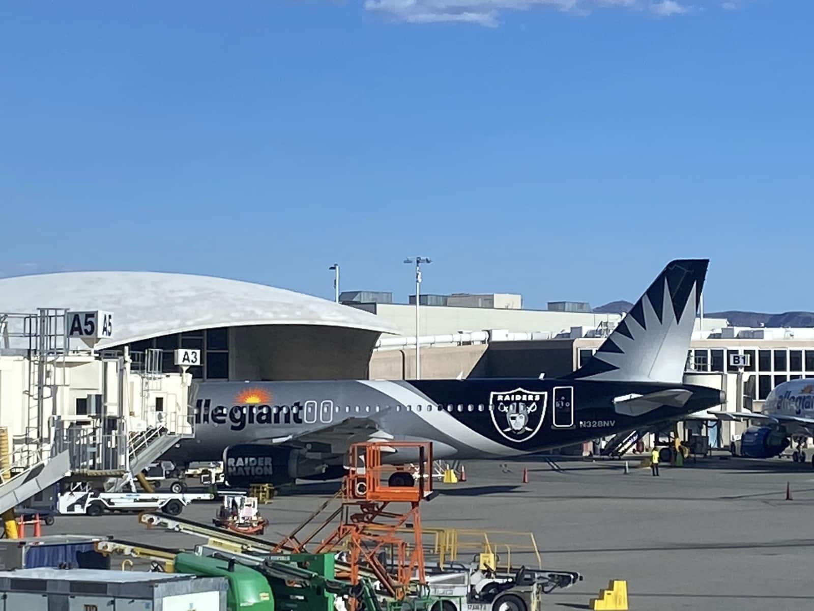 a plane parked at an airport